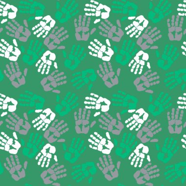 Çocuklar kumaşlar, ambalajlar, hediyeler, kartlar, çarşaflar ve ambalaj kağıtları için kusursuz el izi kalıpları.