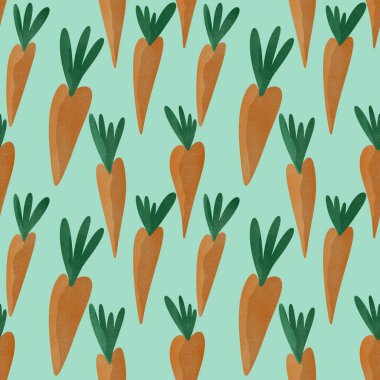 Kumaşlar, tekstil ve ambalajlar, hediyeler, kartlar ve çarşaflar için paskalya havucu deseni.