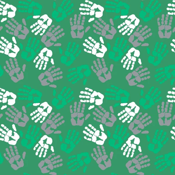 Kids seamless hands print pattern for fabrics and packaging and gifts and cards and linens and wrapping paper —  Fotos de Stock