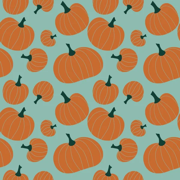 Cadılar Bayramı kumaşlar, tekstil ve ambalajlar, hediyeler, kartlar, çarşaflar ve çocuklar için kusursuz balkabağı deseni.