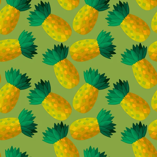 Kumaşlar, tekstil ve ambalajlar, hediyeler, kartlar, çarşaflar ve çocuklar için kusursuz ananas deseni.