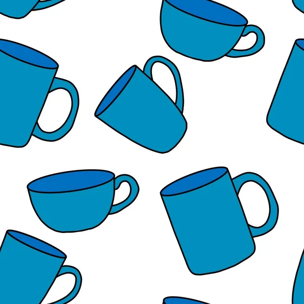 Kumaşlar, tekstil, ambalaj, hediyeler, mutfak ve çocuklar için kusursuz bardak desenli kahvaltı.