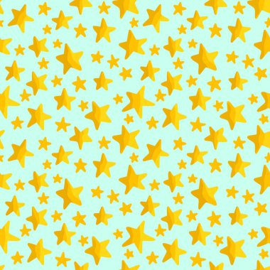 Çocuklar kumaşlar, tekstil ve ambalajlar, hediyeler, ambalaj kağıtları ve hobiler için kusursuz yıldız desenleri.