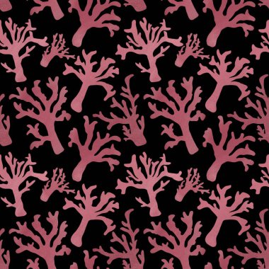 Yaz okyanusu kumaşlar, tekstil ve ambalajlar, hediyeler, kartlar, çarşaflar ve çocuklar için kusursuz mercan deseni.