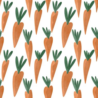 Kumaşlar, tekstil ve ambalajlar, hediyeler, kartlar ve çarşaflar için paskalya havucu deseni.