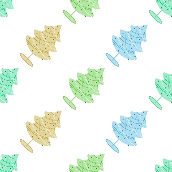 Yılbaşı hediyeleri ve kumaşlar için kusursuz noel ağacı deseni