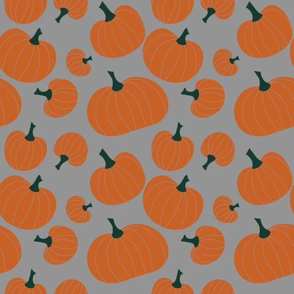 Halloween naadloze pompoen patroon voor stoffen en textiel en verpakking en geschenken en kaarten en linnengoed en kinderen — Stockfoto