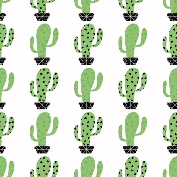 Bloemen naadloze cactus patroon voor stoffen en textiel en verpakking en geschenken en kaarten en linnengoed en kinderen — Stockfoto