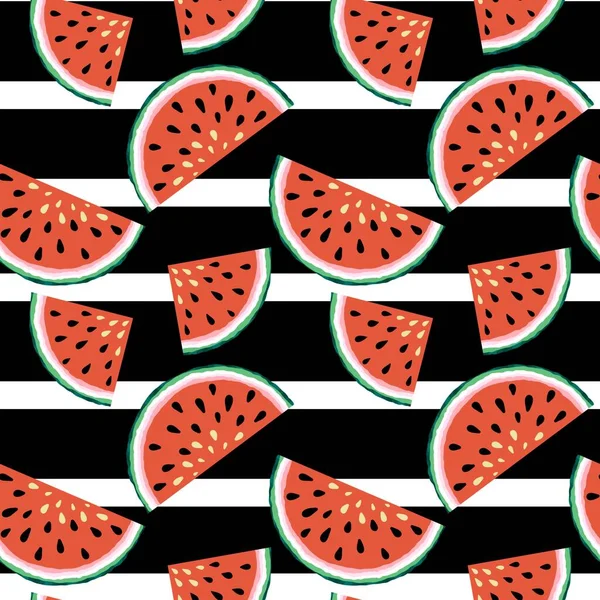 Summer seamless watermelon pattern for packaging and gifts and cards and linens and kids and wrapping paper and kitchen — Stock Photo, Image