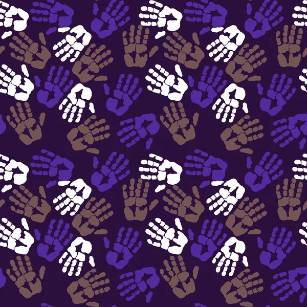 Kids seamless hands print pattern for fabrics and packaging and gifts and cards and linens and wrapping paper — Photo