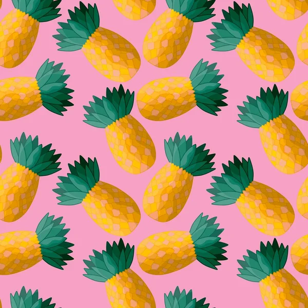 Kumaşlar, tekstil ve ambalajlar, hediyeler, kartlar, çarşaflar ve çocuklar için kusursuz ananas deseni.