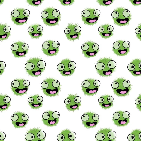 Kids seamless aliens monsters pattern for textiles and packaging and gifts and cards and linens and wrapping paper — Stock Photo, Image