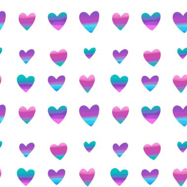 Kartpostallar, hediyeler ve kartpostallar için kalpleri olan kusursuz sevgililer günü desenleri. 