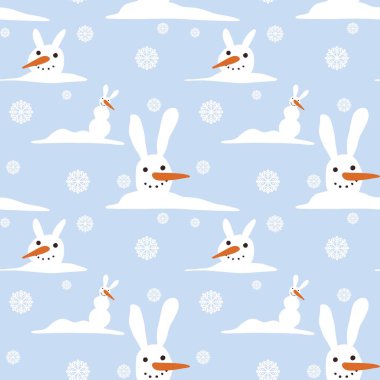 Kumaşlar, ambalajlar, hediyeler, kartlar, çocuklar ve ambalaj kağıtları için kusursuz kardan adam deseni