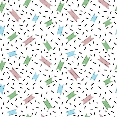 Çocuklar hediyeler, kartlar, çarşaflar, kumaşlar ve ambalaj kağıtları için kusursuz doğum günü kurdeleleri.