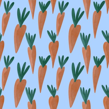 Kumaşlar, tekstil ve ambalajlar, hediyeler, kartlar ve çarşaflar için paskalya havucu deseni.