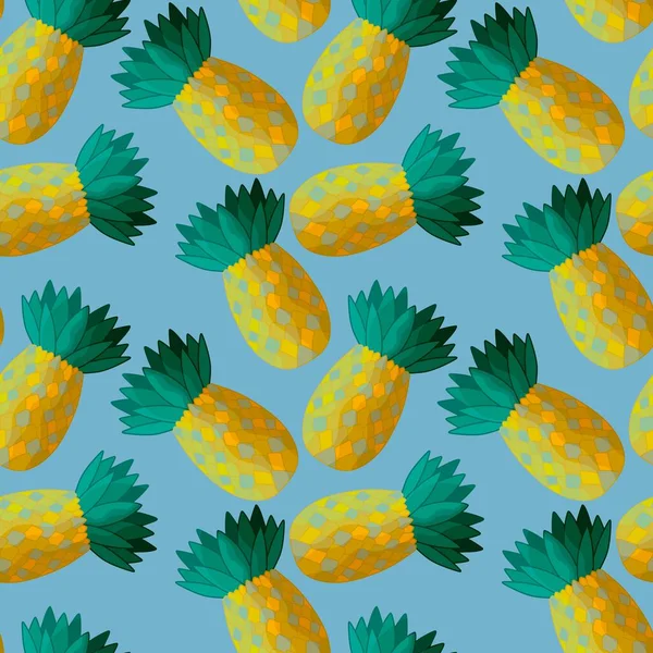 Kumaşlar, tekstil ve ambalajlar, hediyeler, kartlar, çarşaflar ve çocuklar için kusursuz ananas deseni.