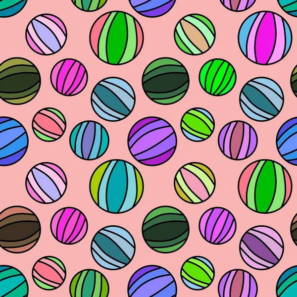 Kumaşlar, ambalajlar, hediyeler, kartlar, çarşaflar ve ambalaj kağıtları için kusursuz yaz plaj topu deseni.