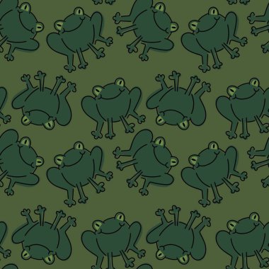 Kumaşlar, tekstil, ambalajlar, hediyeler, kartlar, çarşaflar ve hobiler için kusursuz küçük kurbağalar.