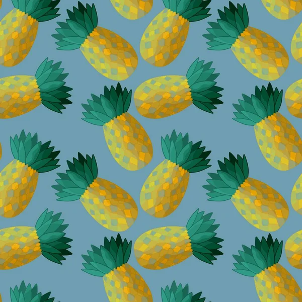 Summer seamless pineapple pattern for fabrics and textiles and packaging and gifts and cards and linens and kids — Foto Stock