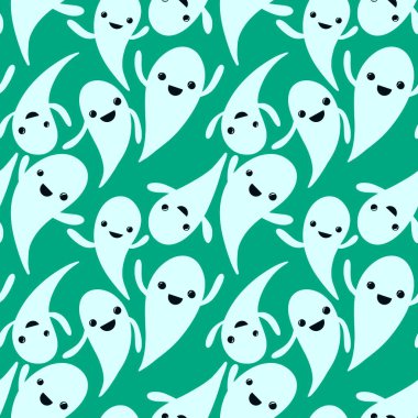 Duvar kağıtları, ambalajlar, hediyeler, kartlar, çarşaflar, çocuklar ve kumaşlar için kusursuz bir hayalet deseni.