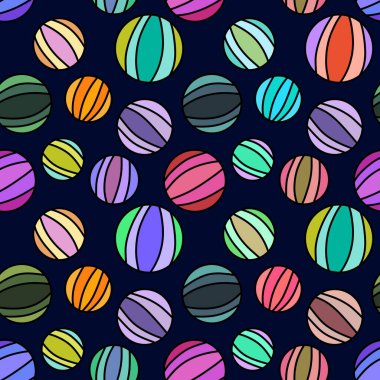 Kumaşlar, ambalajlar, hediyeler, kartlar, çarşaflar ve ambalaj kağıtları için kusursuz yaz plaj topu deseni.