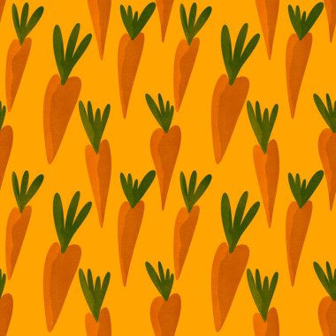 Kumaşlar, tekstil ve ambalajlar, hediyeler, kartlar ve çarşaflar için paskalya havucu deseni.