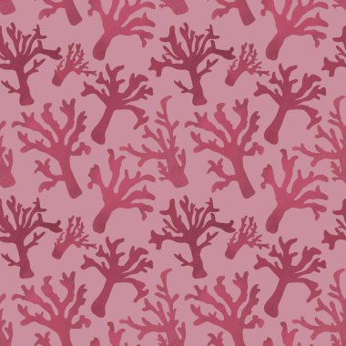 Yaz okyanusu kumaşlar, tekstil ve ambalajlar, hediyeler, kartlar, çarşaflar ve çocuklar için kusursuz mercan deseni.