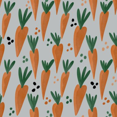 Kumaşlar, tekstil ve ambalajlar, hediyeler, kartlar ve çarşaflar için paskalya havucu deseni.