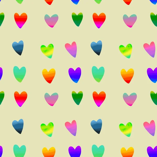 Seamless valentines pattern with hearts for postcard and gifts and cards — Stock Photo, Image