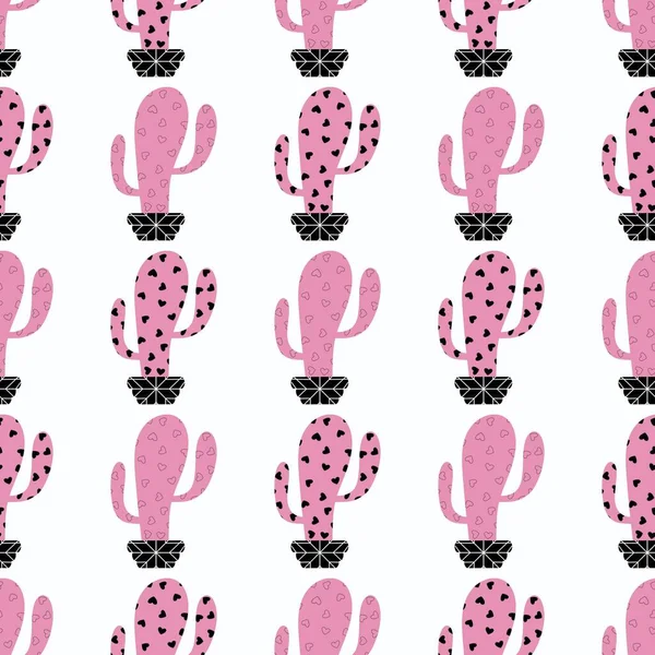 Kumaşlar, tekstil, ambalaj, hediyeler, kartlar, çarşaflar ve çocuklar için çiçeksiz kaktüs deseni.