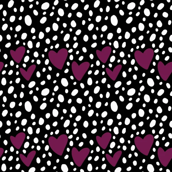 Seamless valentines pattern with hearts for postcard and gifts and cards — Stock Photo, Image