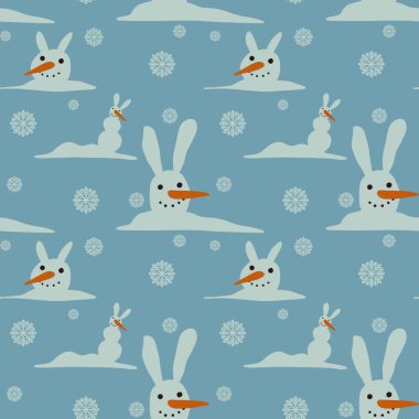 Kumaşlar, ambalajlar, hediyeler, kartlar, çocuklar ve ambalaj kağıtları için kusursuz kardan adam deseni