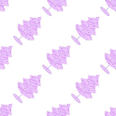 Yılbaşı hediyeleri ve kumaşlar için kusursuz noel ağacı deseni