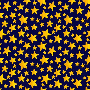 Çocuklar kumaşlar, tekstil ve ambalajlar, hediyeler, ambalaj kağıtları ve hobiler için kusursuz yıldız desenleri.