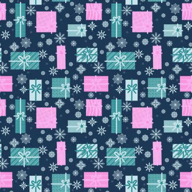 Kusursuz yeni yıl ağaçları, kumaşlar, tekstil ve ambalajlar, çocuklar ve ambalaj kağıtları için hediyeler.