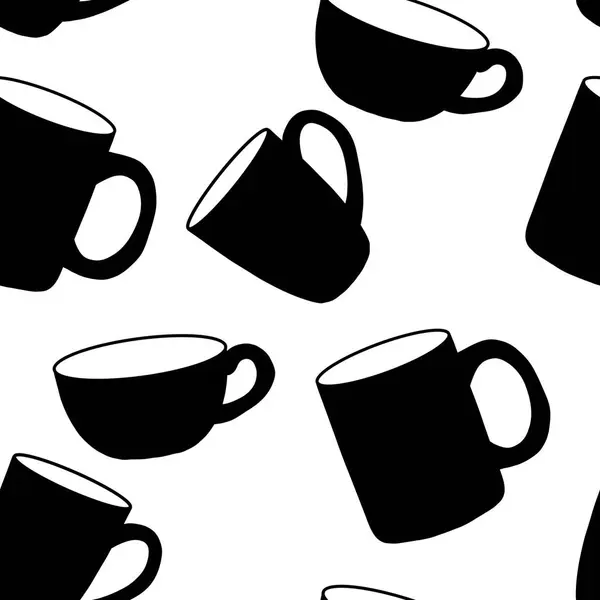 Breakfast seamless cup pattern for fabrics and textiles and packaging and gifts and kitchen and kids — ストック写真