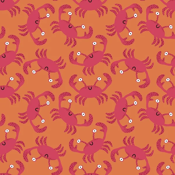 Yaz mevsiminde kumaşlar, tekstil ve ambalajlar, hediyeler, kartlar ve çarşaflar için dikişsiz yengeç deseni 