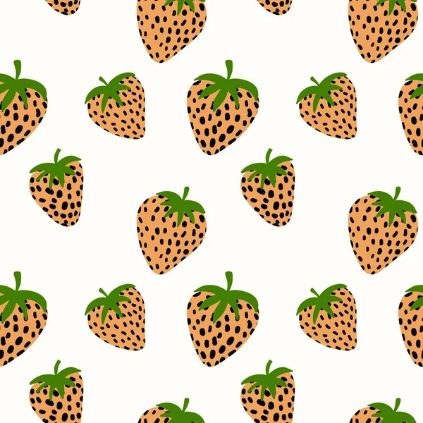 Fruit seamless strawberry pattern for fabrics and textiles and packaging and gifts and cards and linens — 图库照片