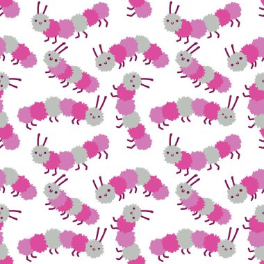 Kumaşlar, tekstil, ambalaj, hediyeler ve hobiler için kusursuz çizgi film çizimleri.