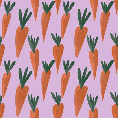 Kumaşlar, tekstil ve ambalajlar, hediyeler, kartlar ve çarşaflar için paskalya havucu deseni.