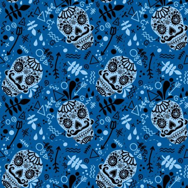 Cadılar Bayramı kumaşlar, tekstil ve ambalajlar, hediyeler, kartlar, çarşaflar ve çocuklar için kusursuz desen.