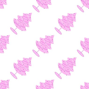 Yılbaşı hediyeleri ve kumaşlar için kusursuz noel ağacı deseni