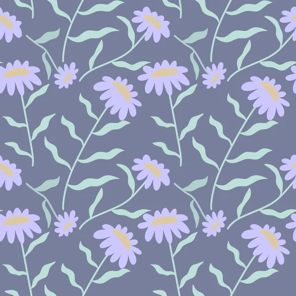 Kumaşlar, tekstil ve ambalajlar, hediyeler, kartlar, çarşaflar ve çocuklar için çiçeksiz çiçek deseni.