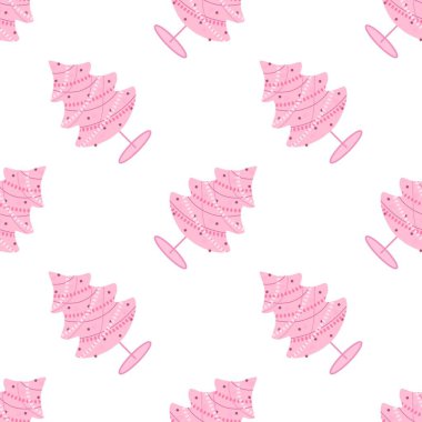 Yılbaşı hediyeleri ve kumaşlar için kusursuz noel ağacı deseni