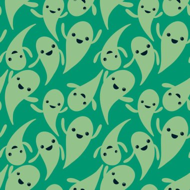 Duvar kağıtları, ambalajlar, hediyeler, kartlar, çarşaflar, çocuklar ve kumaşlar için kusursuz bir hayalet deseni.