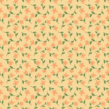 Kumaşlar, tekstil ve ambalajlar, hediyeler, kartlar, çarşaflar ve çocuklar için çiçeksiz çiçek deseni.