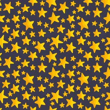 Çocuklar kumaşlar, tekstil ve ambalajlar, hediyeler, ambalaj kağıtları ve hobiler için kusursuz yıldız desenleri.
