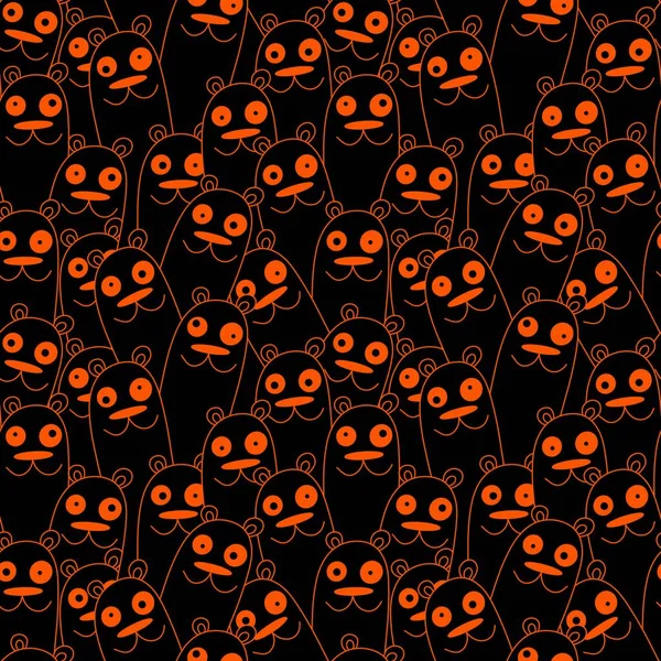 Kids seamless cartoon halloween bears pattern for fabrics and packaging and linens and kids and wrapping paper — Stock Photo, Image