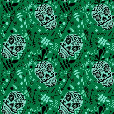 Cadılar Bayramı kumaşlar, tekstil ve ambalajlar, hediyeler, kartlar, çarşaflar ve çocuklar için kusursuz desen.